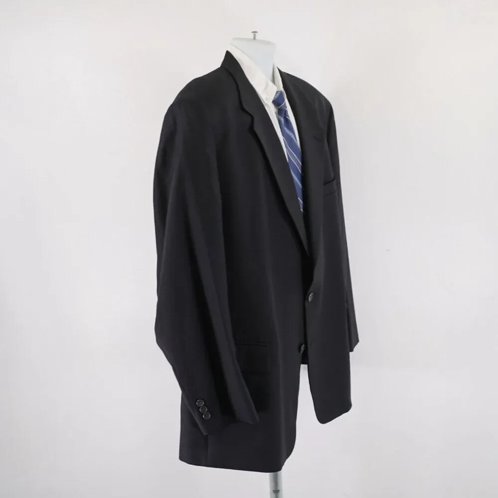 Pierre Cardin Wool Cashmere Black Blazer‎ 48R 2 Button